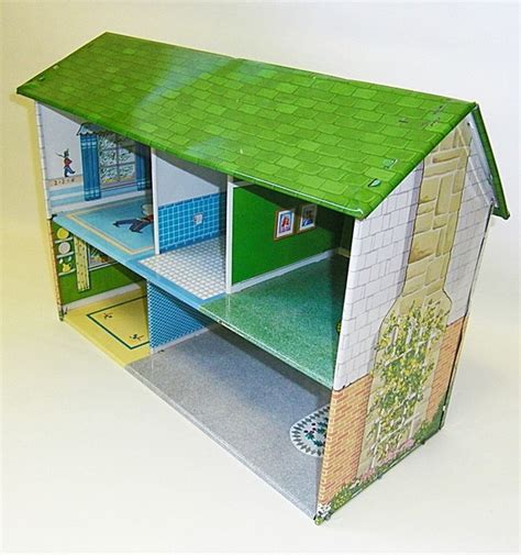 metal doll houses 1960s|vintage tin doll houses 1960.